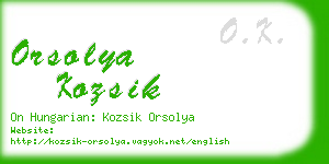 orsolya kozsik business card